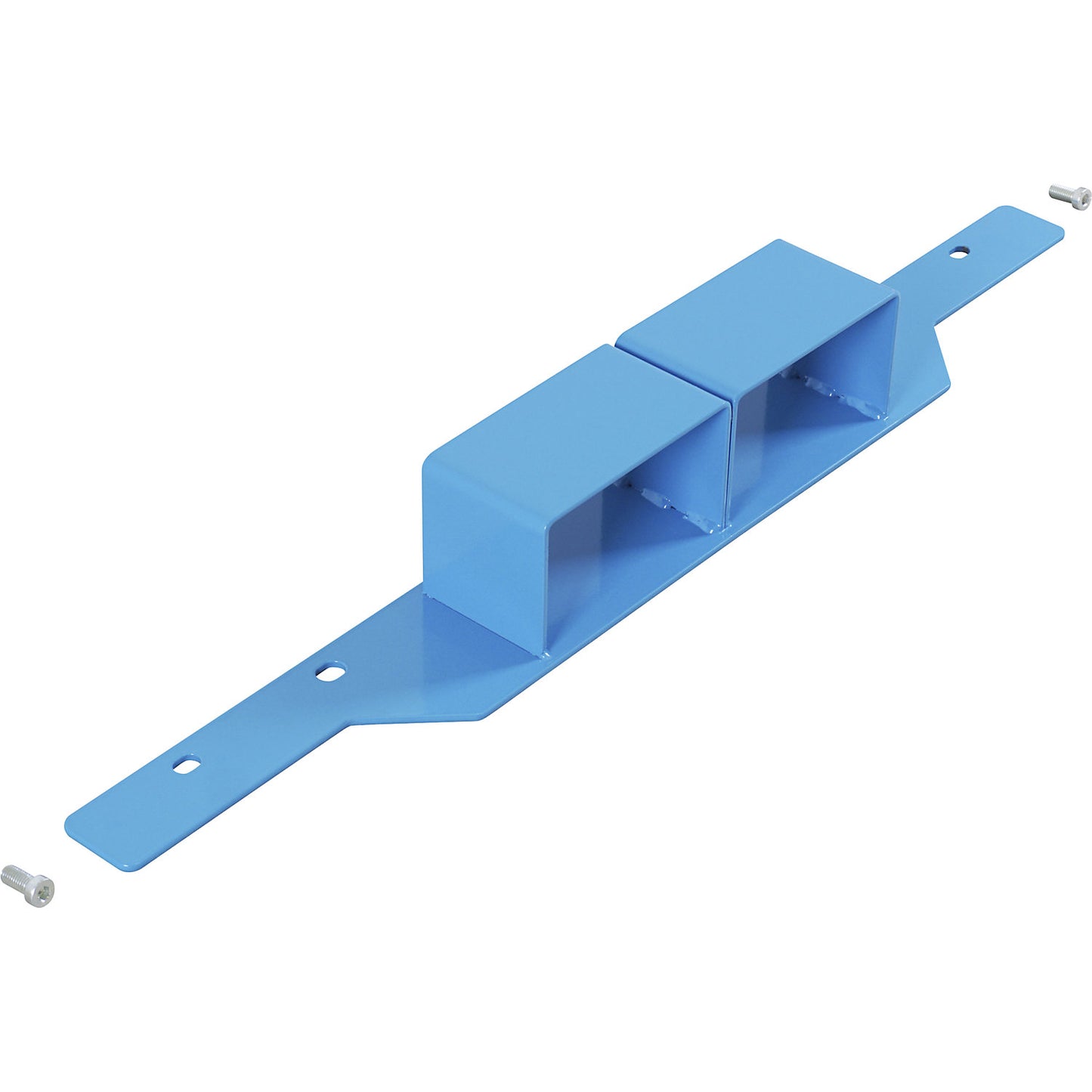 Forklift shoe, for transport trolley with beams, for frame width 700 mm, light blue.