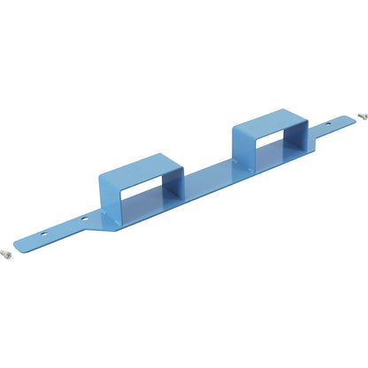 Forklift shoe, for transport trolley with beams, for frame width 800 mm, light blue.