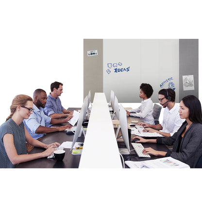 WALL-UP acoustic pinboard, felt, WxH 2000 x 1195 mm, grey.