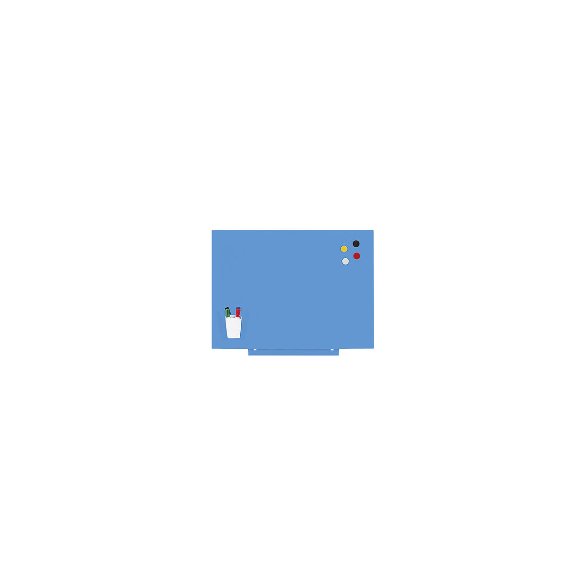 Skincolor whiteboard, BASIC version - sheet steel, painted, WxH 750 x 550 mm, blue.