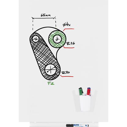 Skincolor whiteboard, BASIC version - sheet steel, painted, WxH 750 x 550 mm, white.