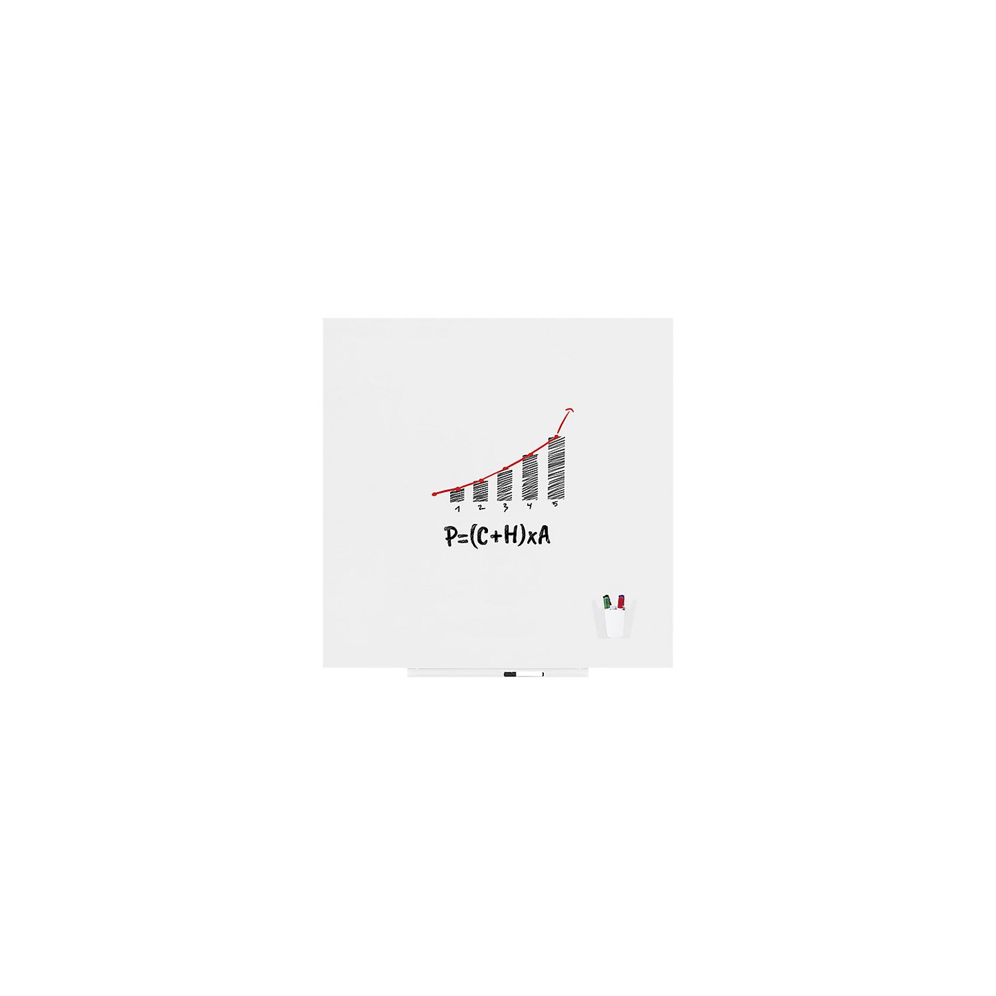 Skincolor whiteboard, BASIC version - sheet steel, painted, WxH 1290 x 1290 mm, white.