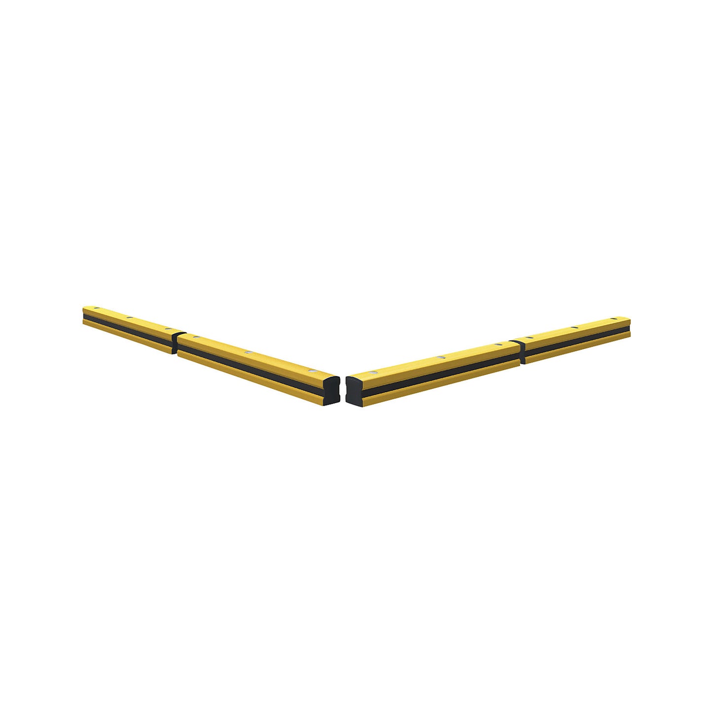 Floor rail barrier, yellow / black, HxWxL 205 x 174 x 1000 mm.