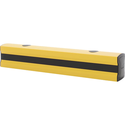 Floor rail barrier, yellow / black, HxWxL 180 x 150 x 1000 mm.