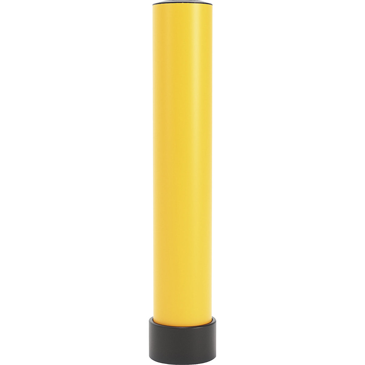 Crash protection bollard 125L, for charging stations, height 750 mm, yellow.