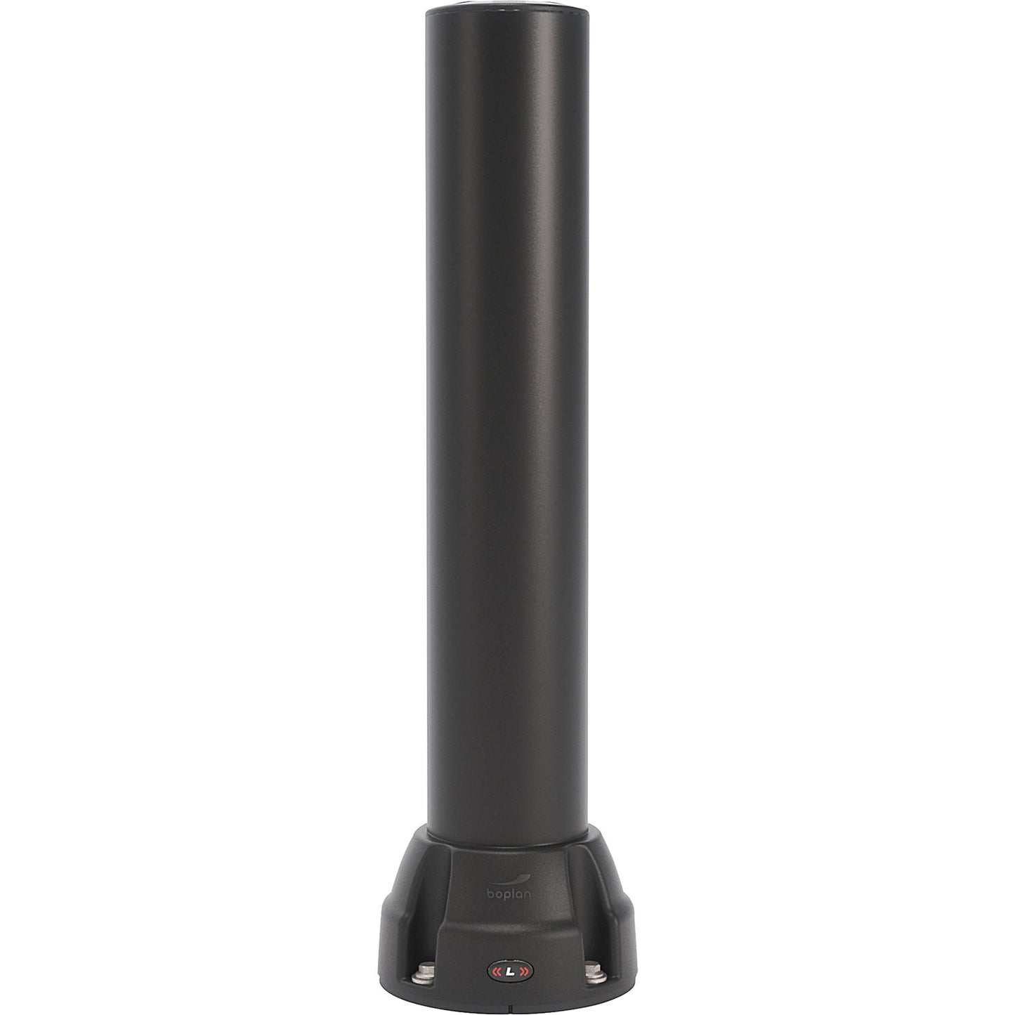 Crash protection bollard 125L, height 750 mm, zinc plated plate, black.