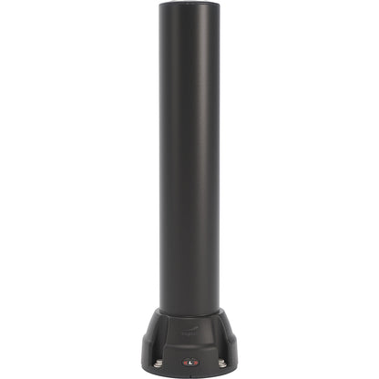 Crash protection bollard 125L, height 750 mm, zinc plated plate, black.