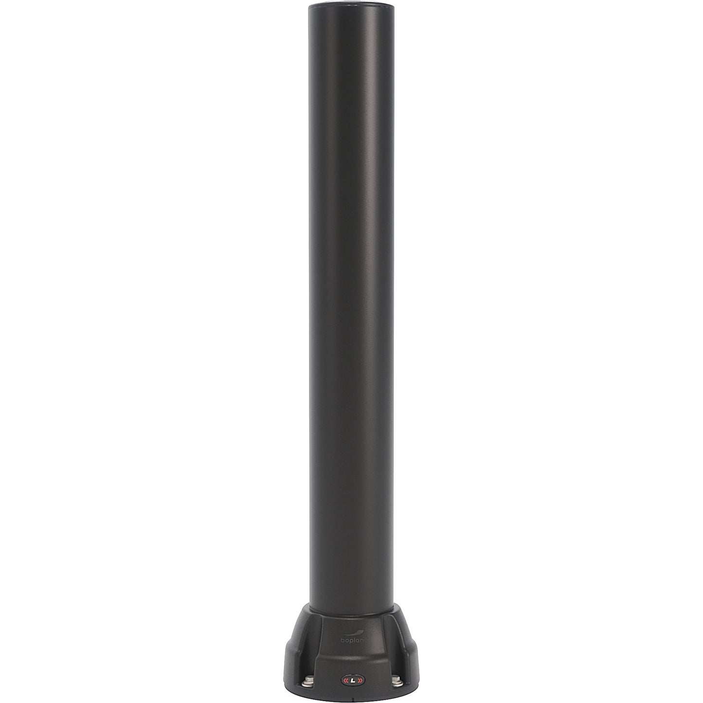Crash protection bollard 125L, height 1000 mm, zinc plated plate, black.
