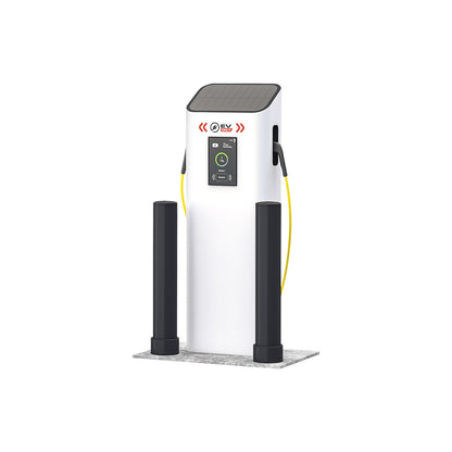 Crash protection bollard 125L, for charging stations, height 750 mm, yellow.