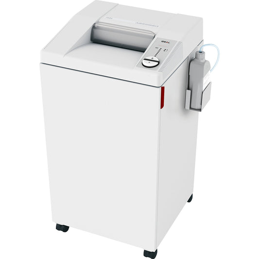 2604 CC document shredder with oiler, collection capacity 100 l, particles, 4 x 40 mm.