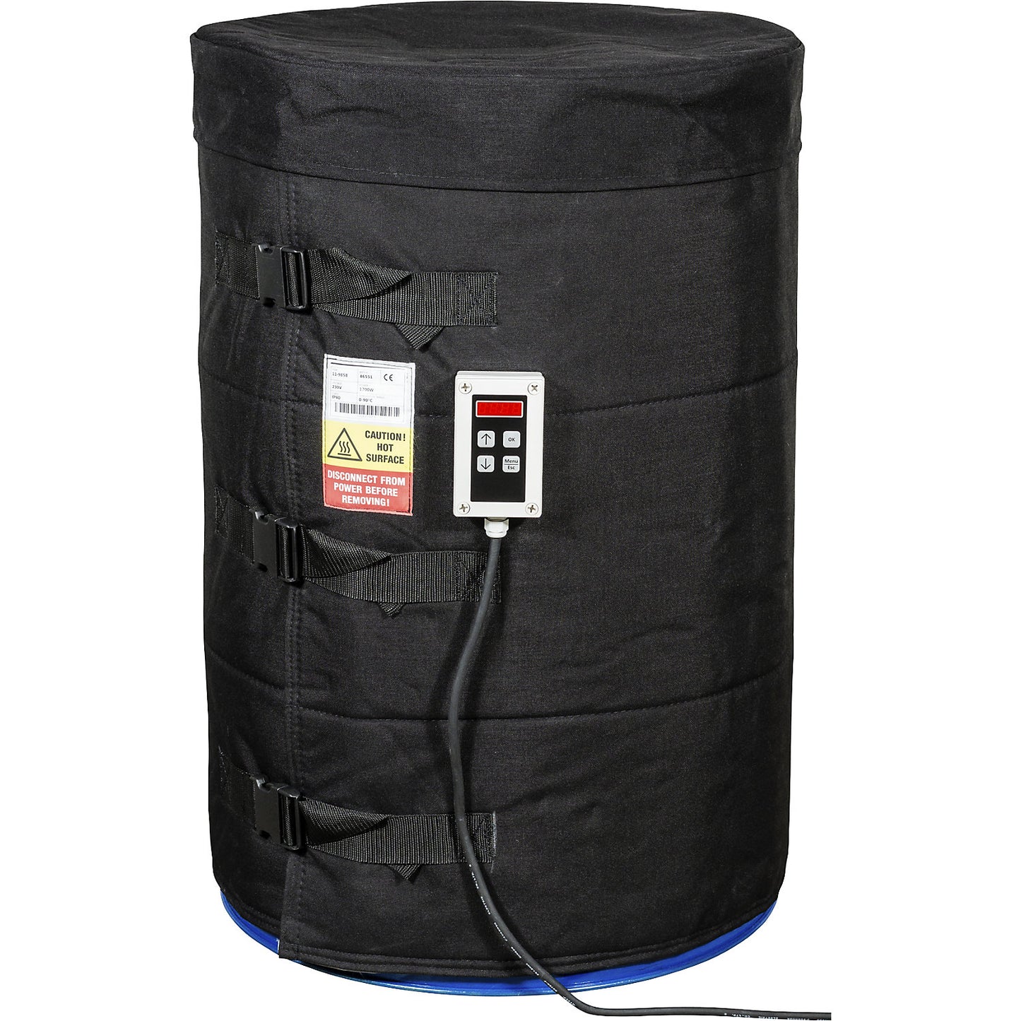Drum insulation cover, for 200 - 220 l drums, black.