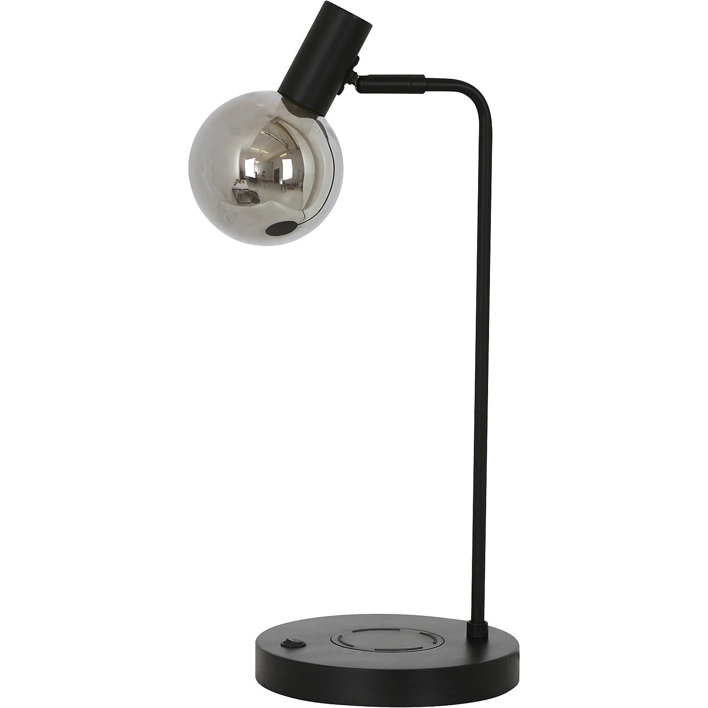 MARX table lamp, with USB port and inductive charging function, black.