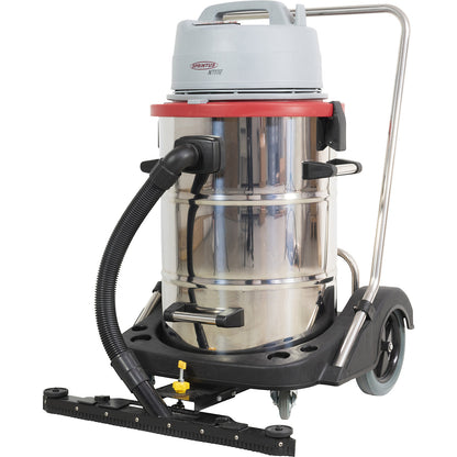 Wet-/dry vacuum cleaner N 77/3 E, 77 l container, 3600 W, stainless steel container.