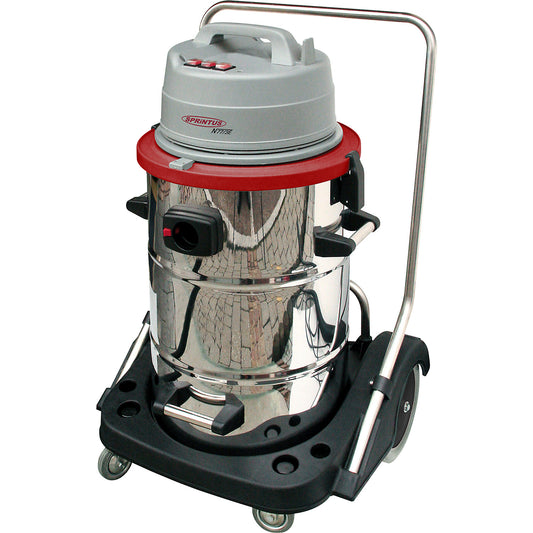 Wet-/dry vacuum cleaner N 77/3 E, 77 l container, 3600 W, stainless steel container.