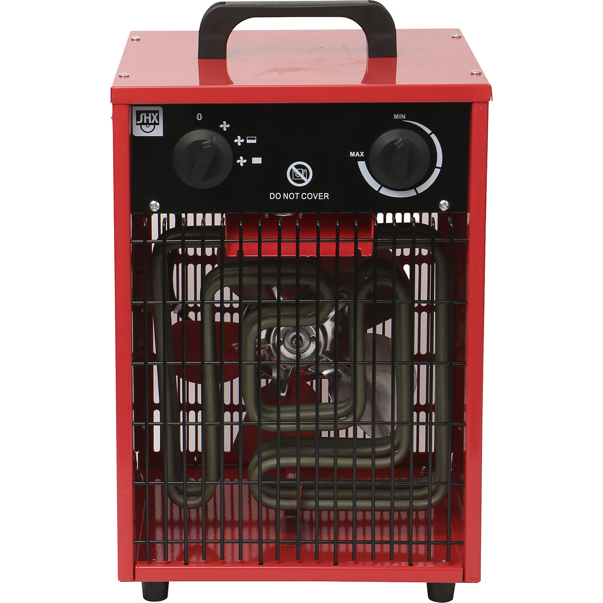 Industrial fan heater, 5000 W, LxWxH 250 x 250 x 410 mm.