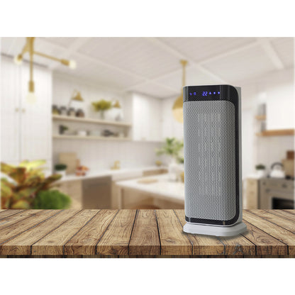 PTC ceramic fan heater with display, 2000 W, LxWxH 126 x 170 x 409 mm.