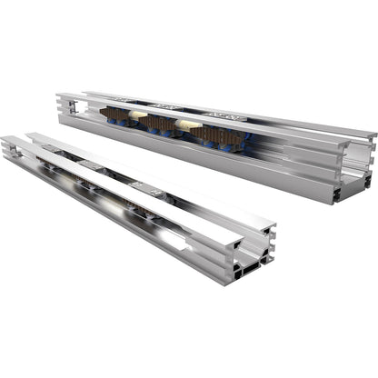 Straight segment suspension track, track width 125 mm, overall height 96 mm, length 2 m.