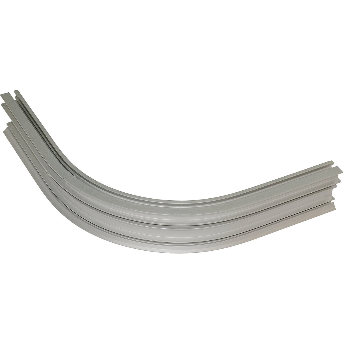 Curved overhead conveyor segment, horizontal profile opening, inner curve radius 400 mm, 180°.
