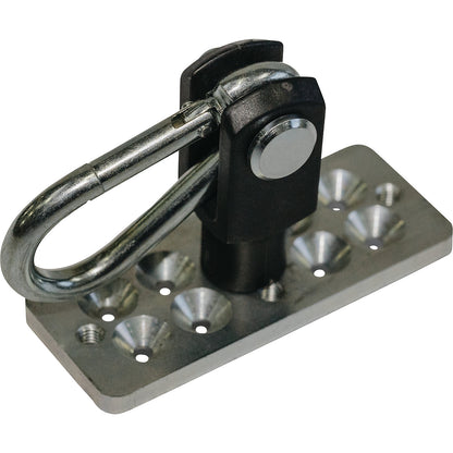 Fork head with hooks for hanging, for installation on a tensioning segment, pack of 1.