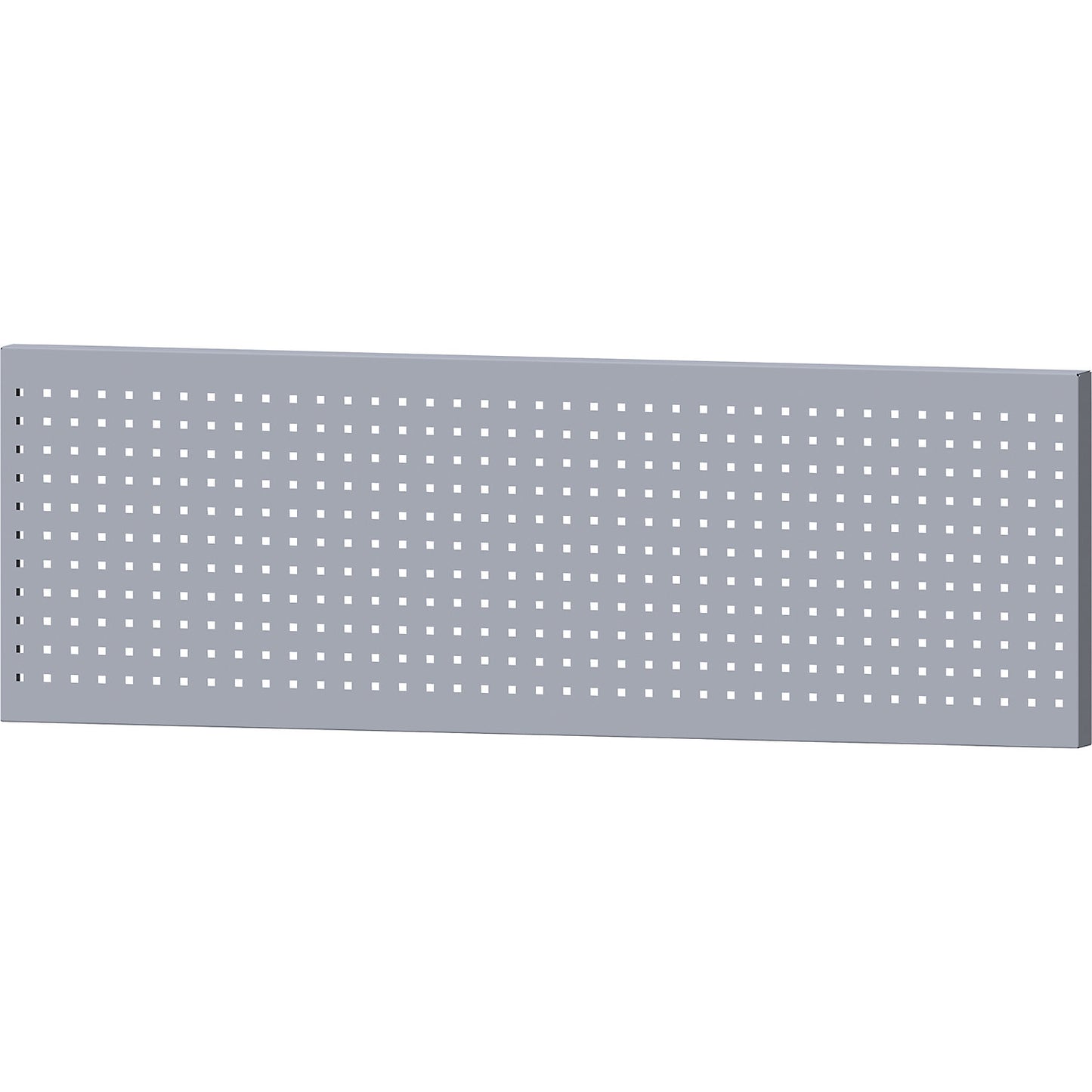 Perforated panel, height 500 mm, width 1500 mm, grey.