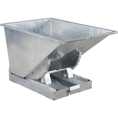 Tilting skips, steel, zinc plated, capacity 0.3 m³.