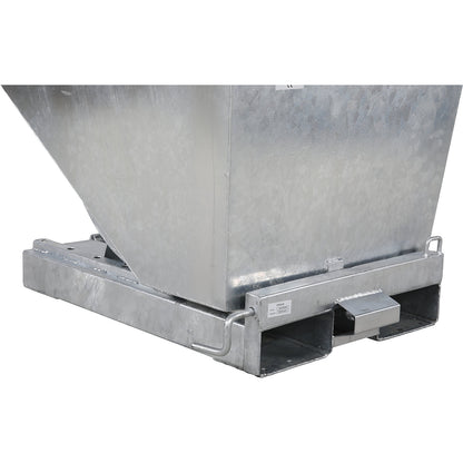 Tilting skips, steel, zinc plated, capacity 0.3 m³.