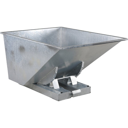 Tilting skips, steel, zinc plated, capacity 0.9 m³.