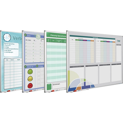 Custom printed whiteboard, steel for sublimation printing, WxH 1200 x 900 mm.