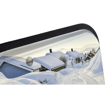 Anti-frost multi-purpose mirror, stainless steel, rectangular, HxW 600 x 800 mm.