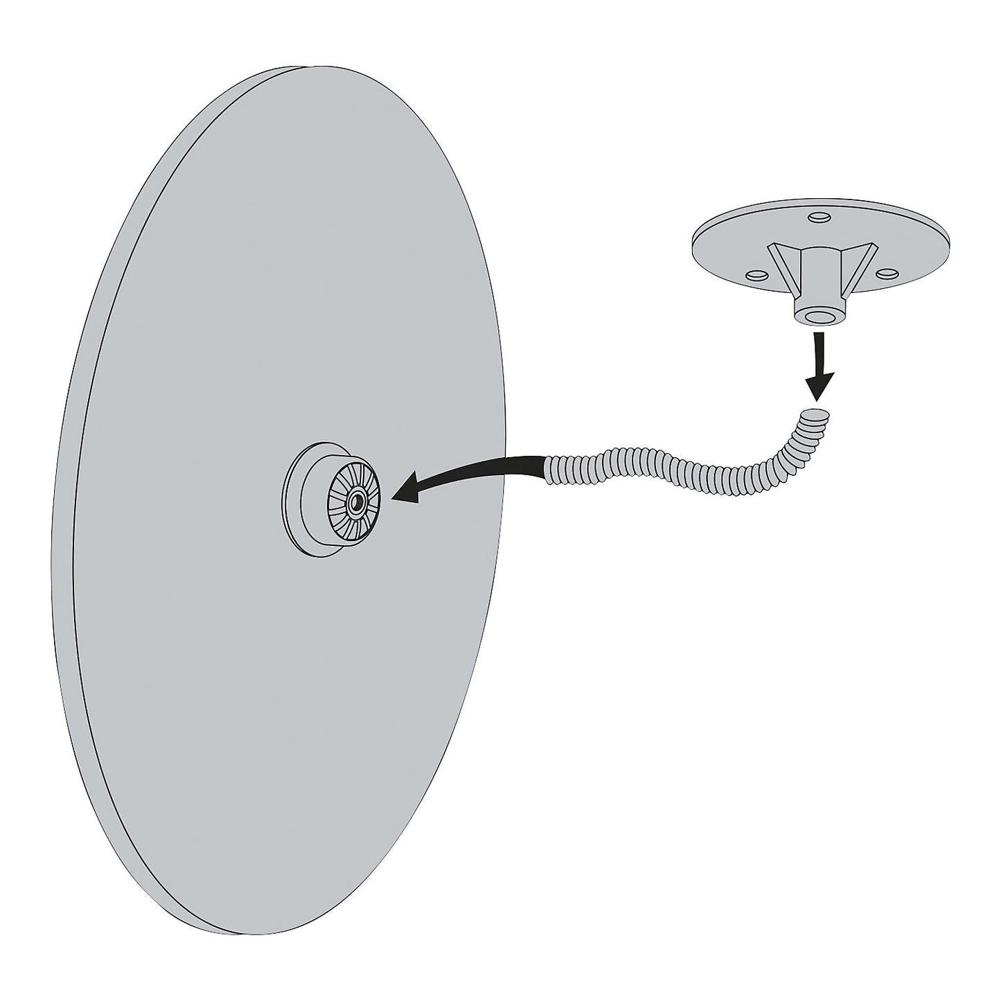 Observation mirror, polymir®, HxW 400 x 600 mm, flexible mount.