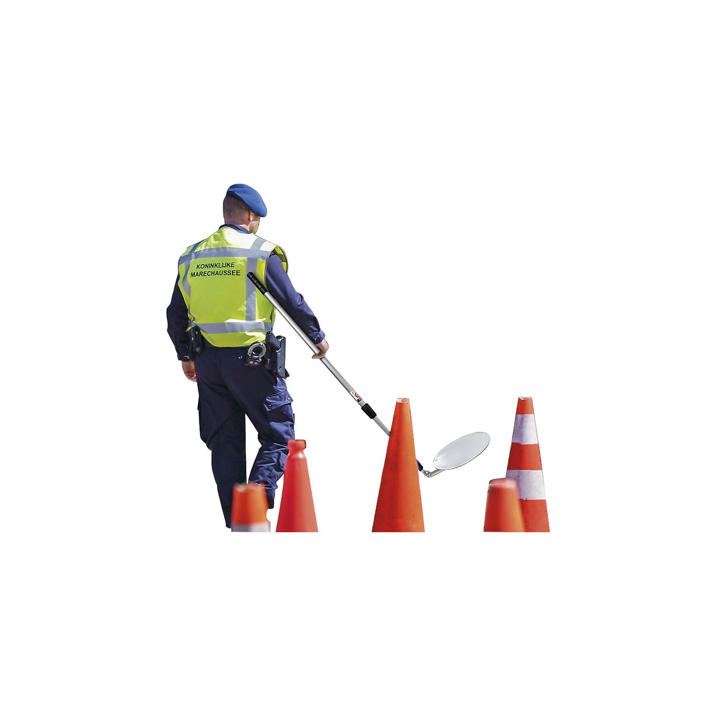 Inspection mirrors, polymir®, Ø 100 mm, 650 mm telescopic rod.