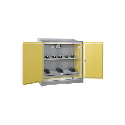 SiS Li-Ion Basic Store EI 90 battery safety storage cabinet, without fire suppression system, HxW 1222 x 1148 mm.