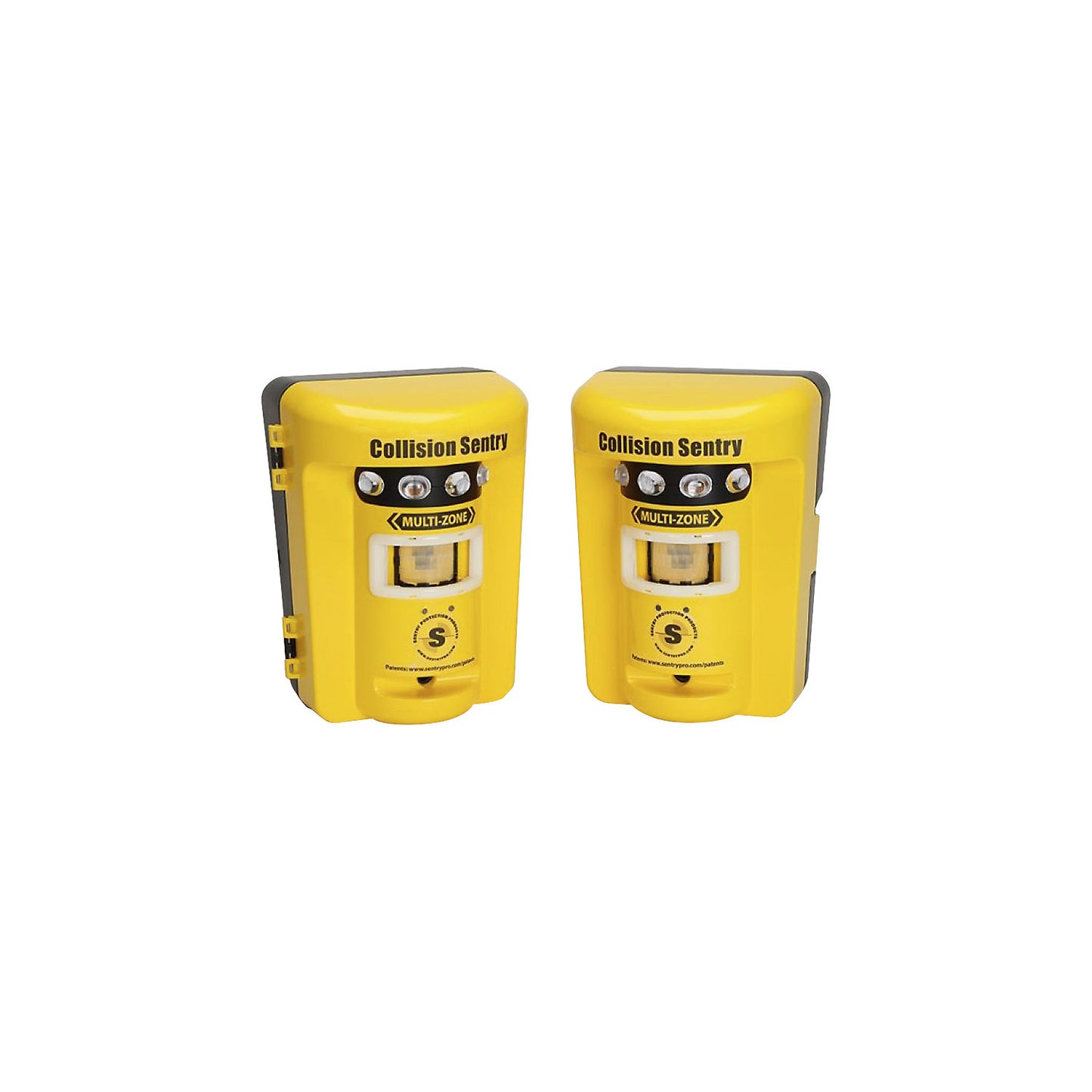Multi Zone collision warning system, with noise and light, 1 pair, yellow.