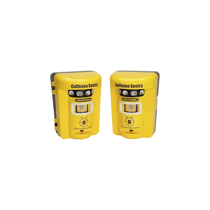Multi Zone collision warning system, with noise and light, 1 pair, yellow.