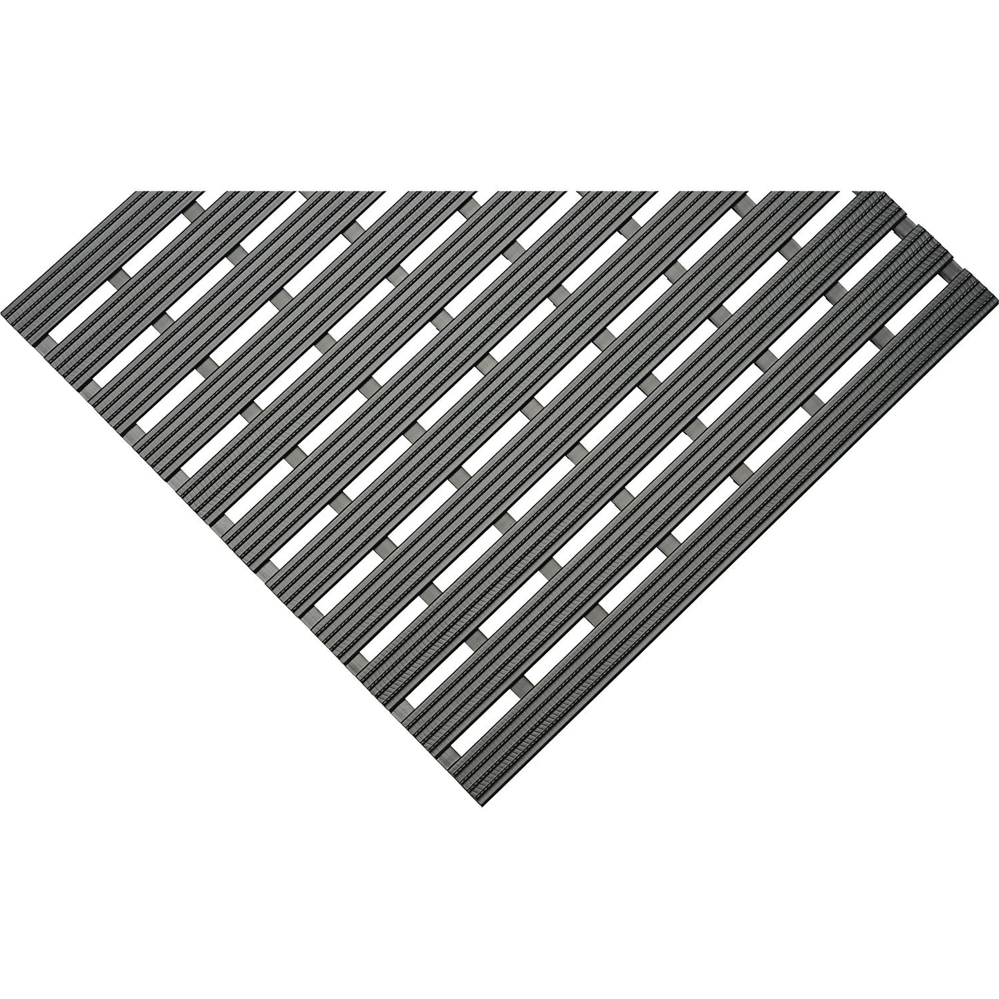 PVC profile matting, per metre, walking surface made of hard PVC, non-slip, width 1000 mm, black.