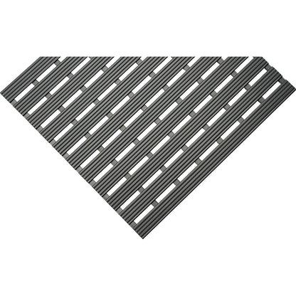 PVC profile matting, per metre, walking surface made of hard PVC, non-slip, width 1000 mm, black.