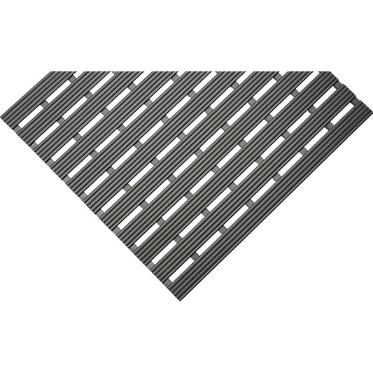 PVC profile matting, per metre, walking surface made of hard PVC, non-slip, width 1000 mm, black.