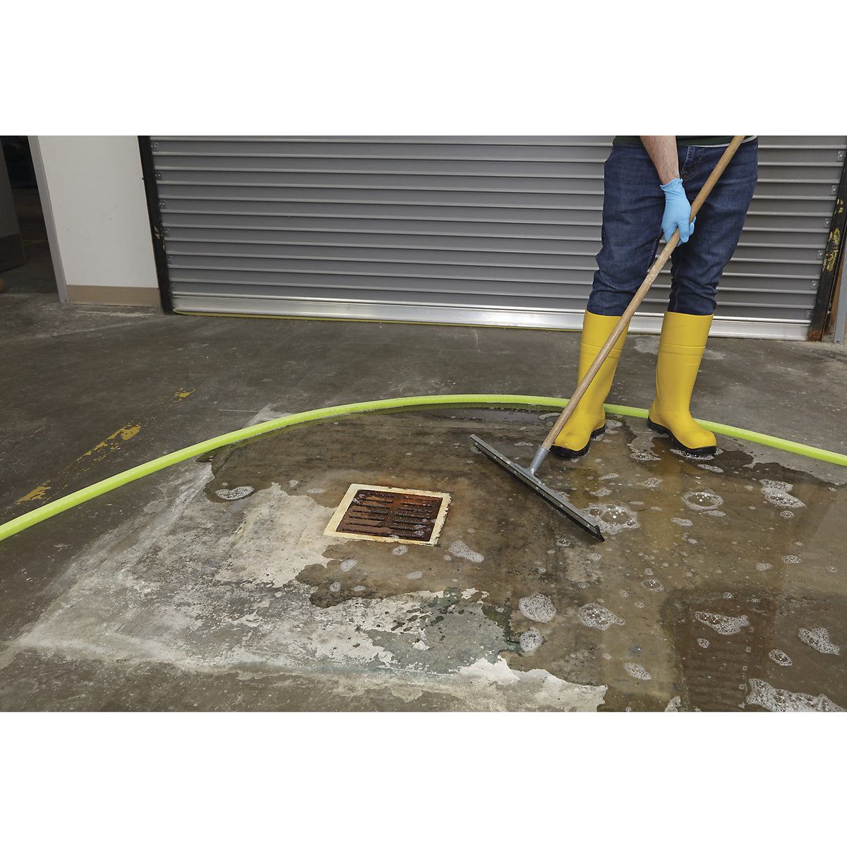 Washblocker water barrier, LxWxH 3000 x 32 x 19 mm, yellow.