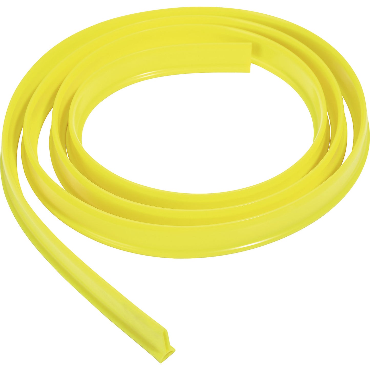 Water barrier made of silicone, LxWxH 3000 x 14 x 30 mm, yellow.