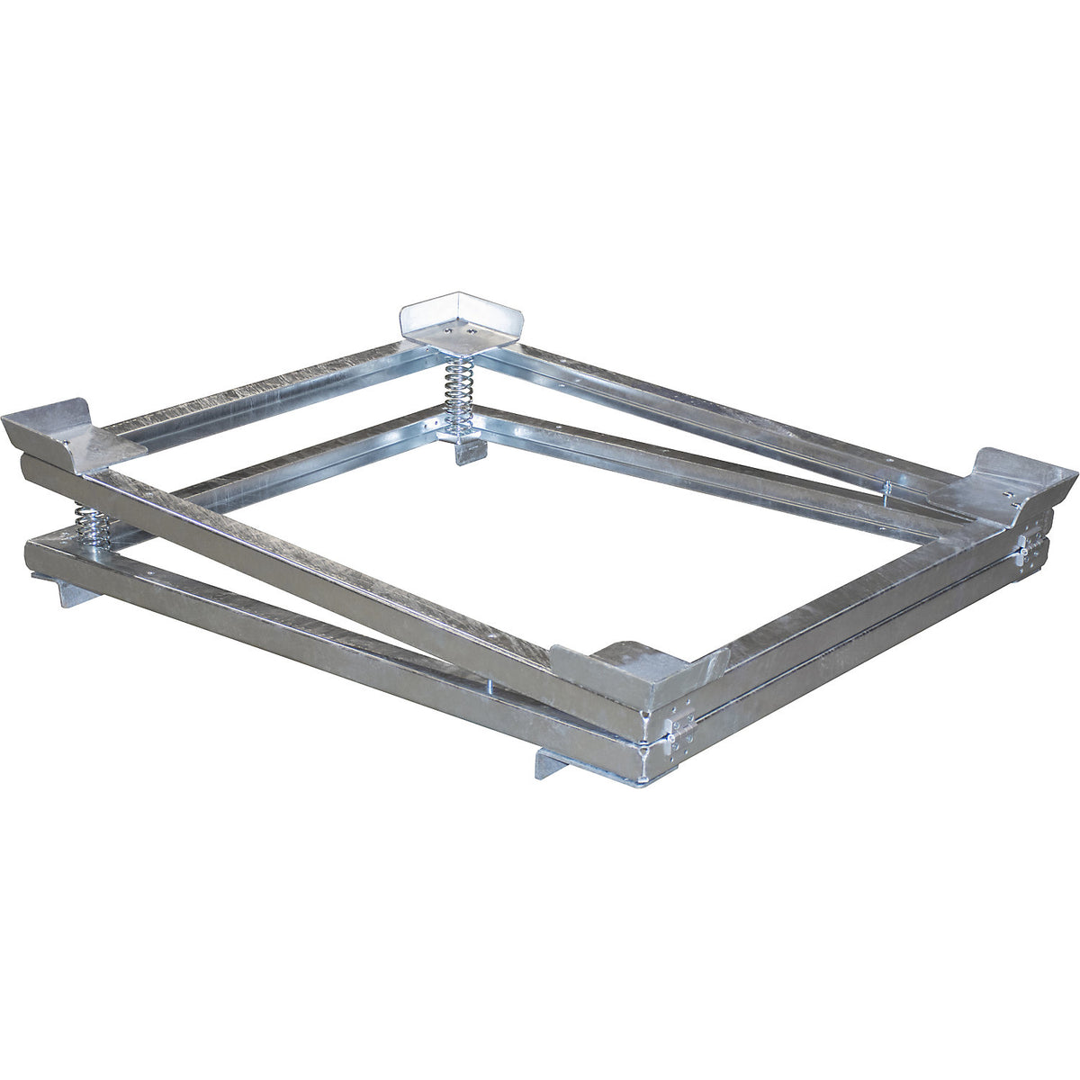 IBC residue drainer for pallet racking, LxWxH 1280 x 1080 x 265 mm, hot dip galvanised.
