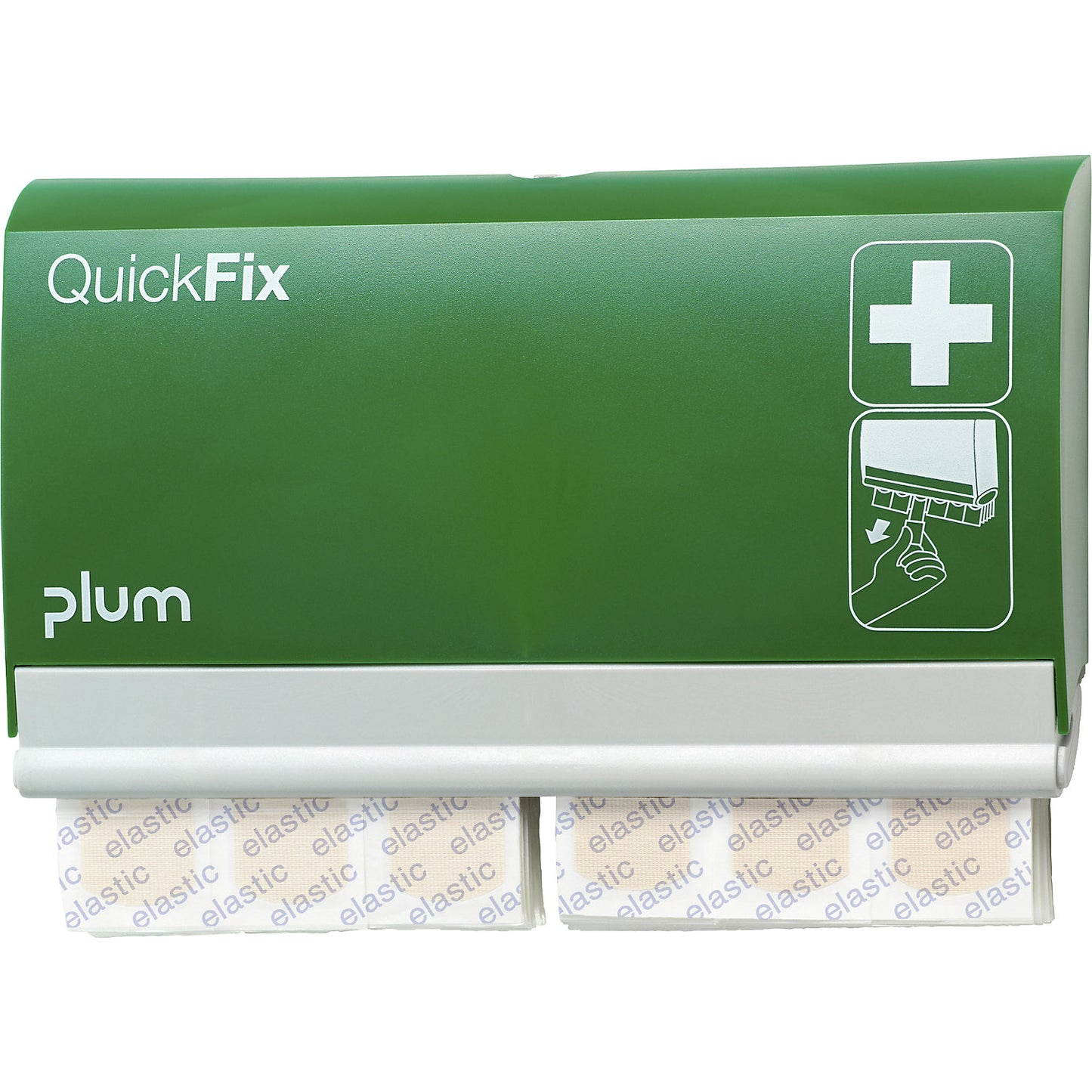 QuickFix plaster dispenser, Elastic, with 90 plaster strips, HxWxD 133.5 x 232.5 mm.
