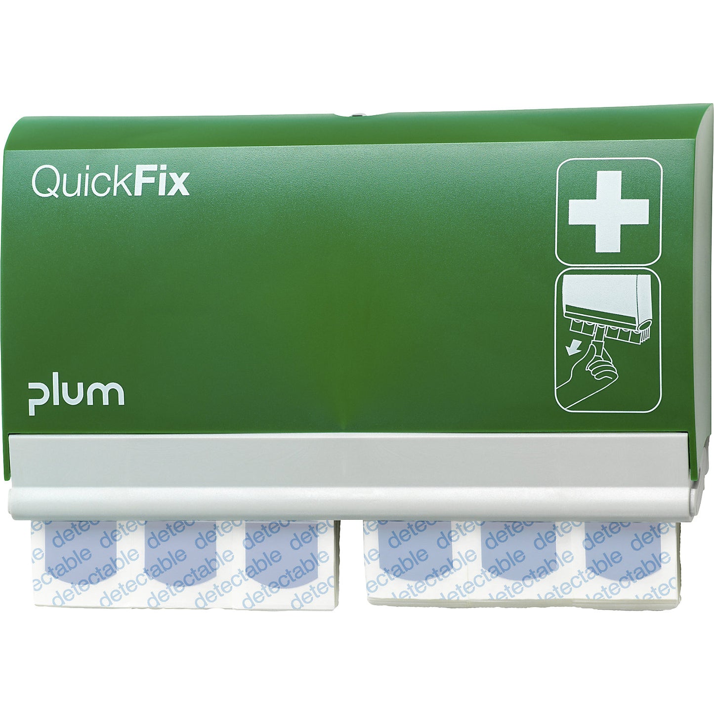 QuickFix plaster dispenser, Detectable, with 90 plaster strips, HxW 133.5 x 232.5 mm.