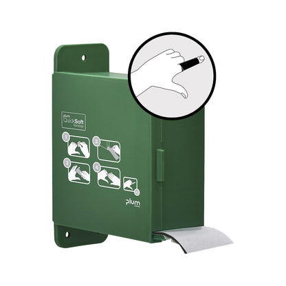 QuickSoft bandage dispenser with 1 x bandage, HxWxD 170 x 60 x 135 mm, black bandage.