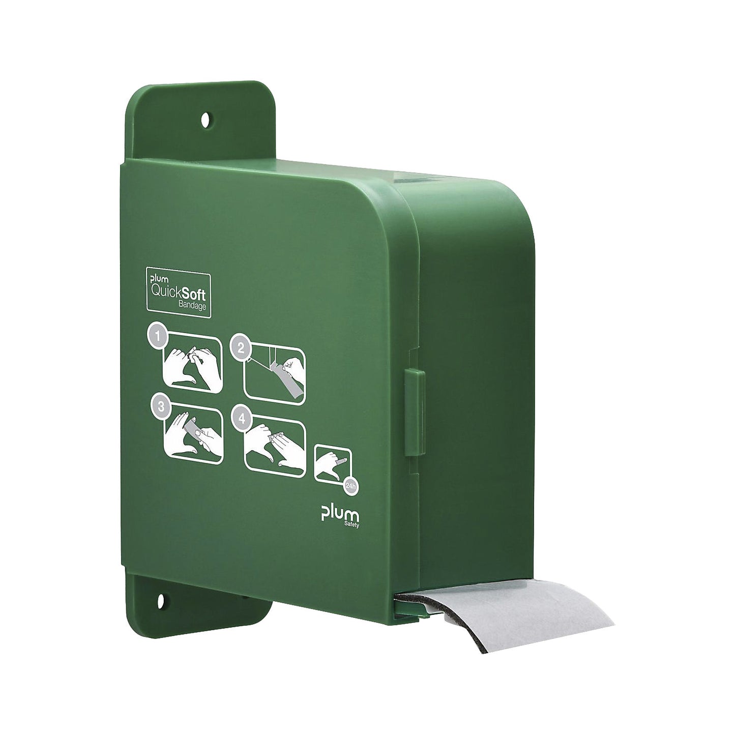 QuickSoft bandage dispenser with 1 x bandage, HxWxD 170 x 60 x 135 mm, black bandage.