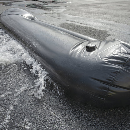 Flood barrier, water-filled, black, LxWxH 1500 x 165 x 600 mm.