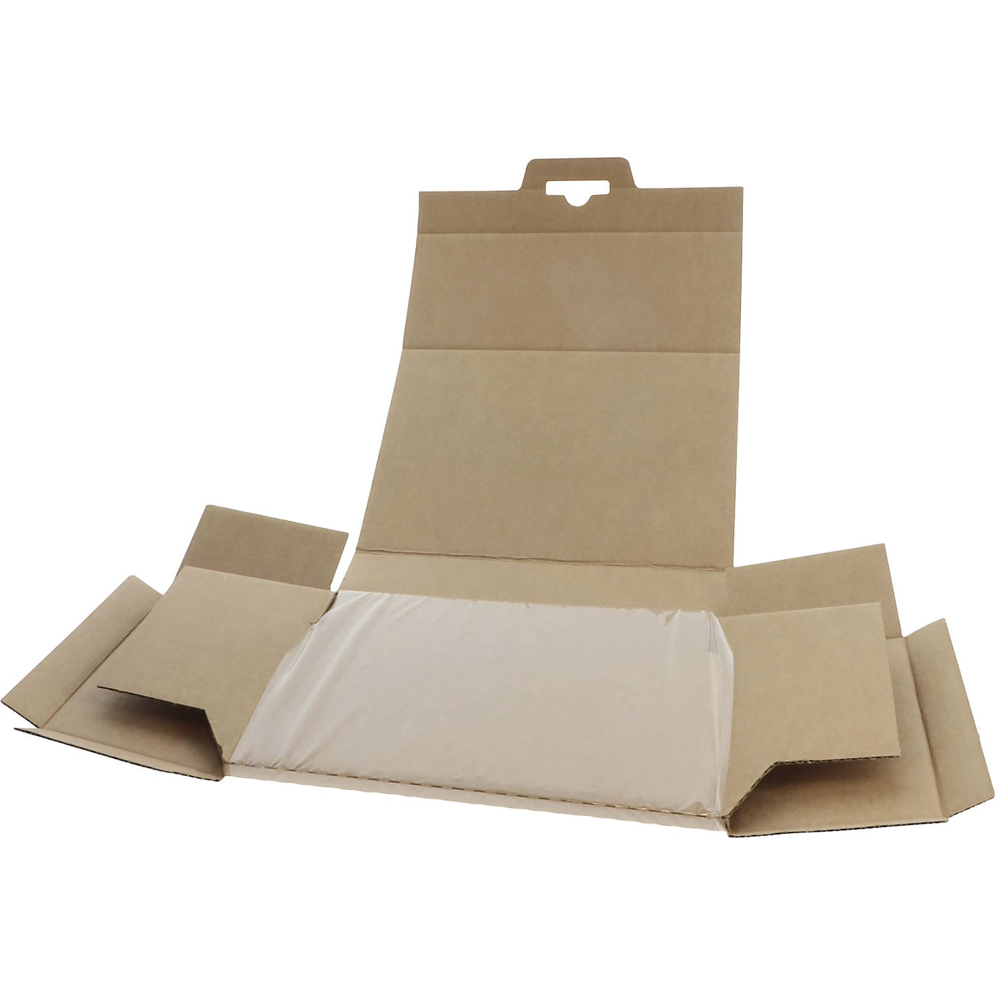 Easysnap retention packaging, with tuck top, pack of 100, internal dimensions 180 x 180 x 40 mm.