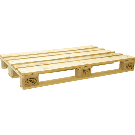 Euro pallet, EUR1, ISPM 15, can be ordered separately, LxWxH 1200 x 800 x 144 mm, wood.