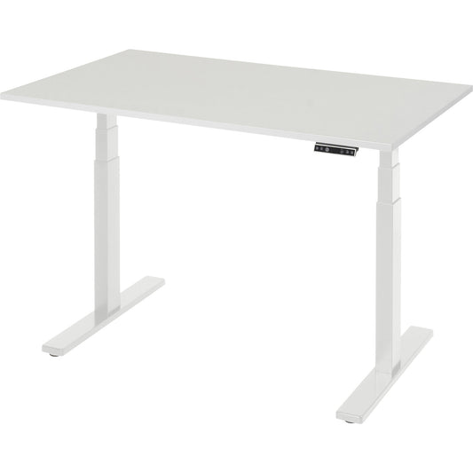 ESD work table, electric height-adjustable, height 650 - 1300 mm, WxD 1250 x 800 mm.