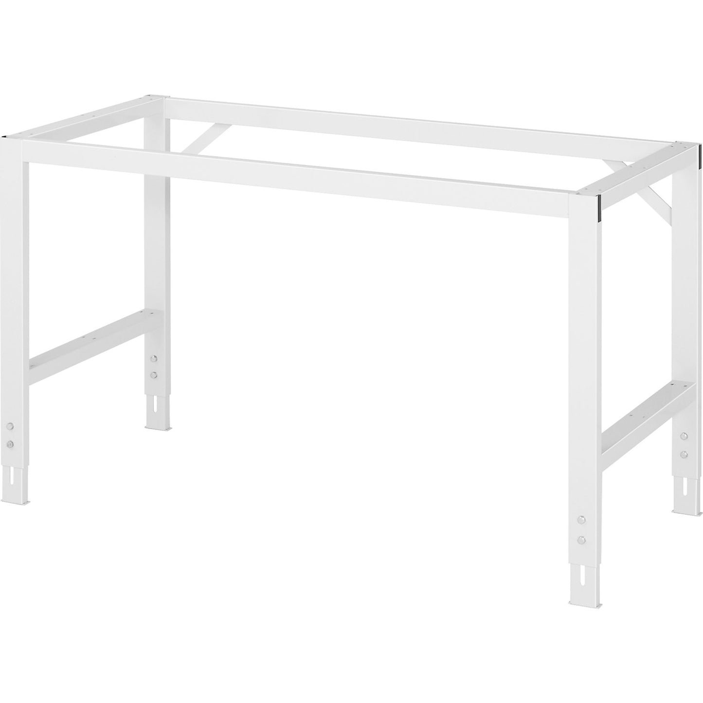 Height-adjustable work table, working height 760 - 1080 mm, WxD 1500 x 800 mm.