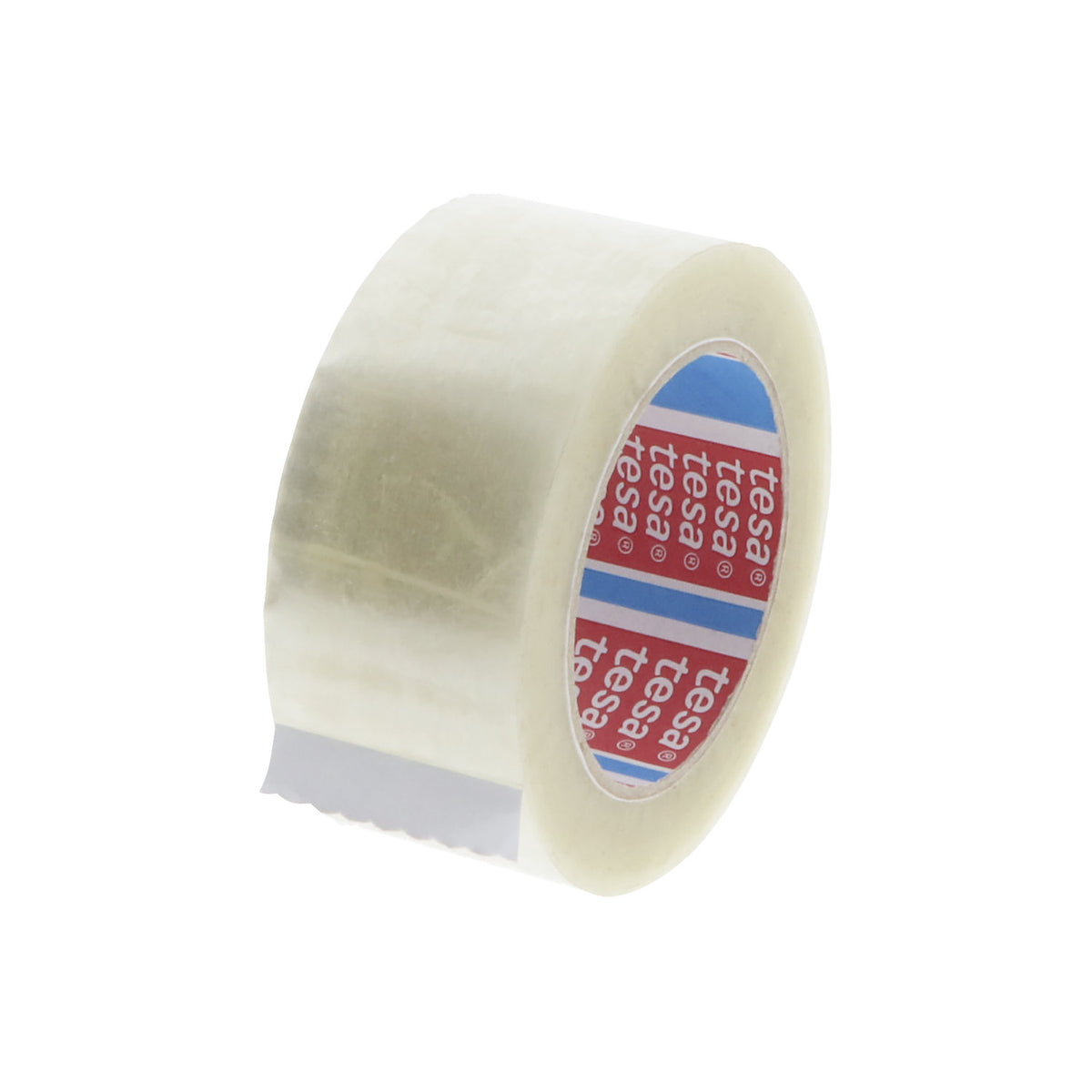 PET packaging tape tesa® 60418, 60% recycled, pack of 6 rolls, transparent, tape LxW 132 m x 50 mm.